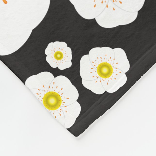 Weiße Pflaumen Fleece Blanket (3 Größen) (Ecke)
