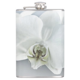 Weiße Phaleonopsis Orchid Flachmann