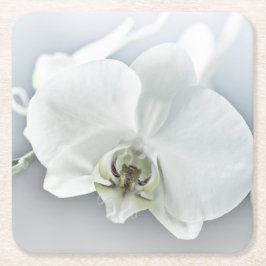 Weiße Phaleonopsis Orchid Rechteckiger Pappuntersetzer