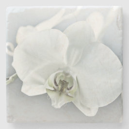 Weiße Phaleonopsis Orchid Steinuntersetzer