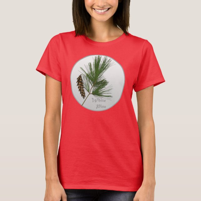 Weiße Pine Tree T-Shirt (Vorderseite)