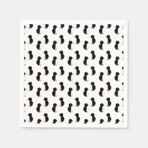 Weiße Pinguine Serviette