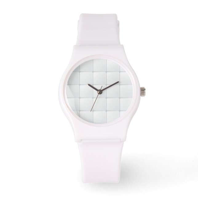 Weiße Platte Armbanduhr (Vorderseite)