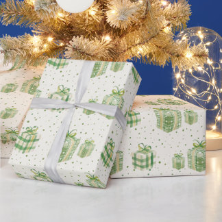Weiße Polka-Dot und Karierte Geschenkboxen, Dot Geschenkpapier