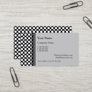 Weiße Polka Dots Individuelle Visitenkarten Visitenkarte