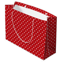 Weiße Polka Dots Muster auf festlichem Rot