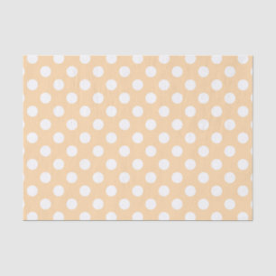 Weiße Polka-Punkte auf Beige Seidenpapier