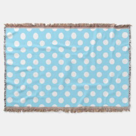 Weiße Polka-Punkte auf blass blau Decke