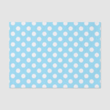 Weiße Polka-Punkte auf blass blau