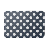 Weiße Polka-Punkte auf blau-grau