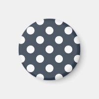 Weiße Polka-Punkte auf blau-grau
