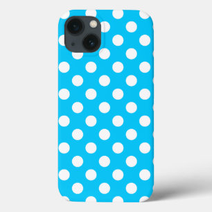 Weiße Polka Punkte auf blauem Case-Mate iPhone Case-Mate iPhone Hülle