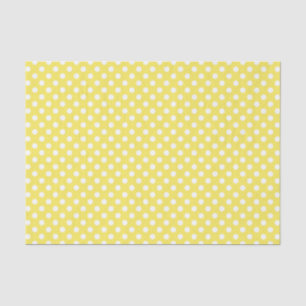 Weiße Polka-Punkte auf dem gelben Mais-Hintergrund Seidenpapier