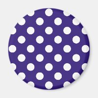 Weiße Polka-Punkte auf dunkelblau