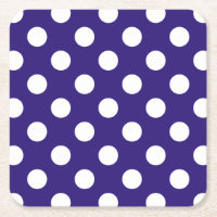 Weiße Polka-Punkte auf dunkelblau