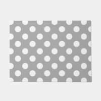 Weiße Polka-Punkte auf grau