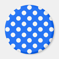 Weiße Polka Punkte auf königsblau