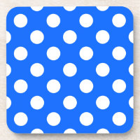 Weiße Polka Punkte auf königsblau