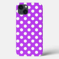 Weiße Polka Punkte auf leuchtend lila Case-Mate-iP