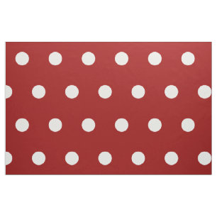 Weiße Polka-Punkte auf nautischem Rot Stoff