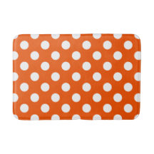 Weiße Polka-Punkte auf Orange