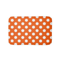 Weiße Polka-Punkte auf Orange