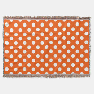 Weiße Polka-Punkte auf Orange Decke