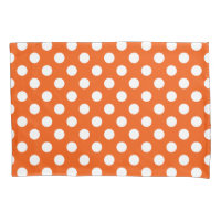 Weiße Polka-Punkte auf Orange