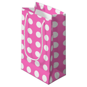 Weiße Polka-Punkte auf rosa Kleine Geschenktüte