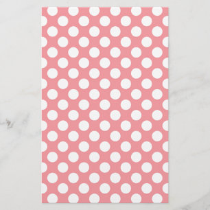Weiße Polka Punkte auf rosa Untergrund Briefpapier