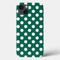 Weiße Polka Punkte auf sage grün Case-Mate iPhone