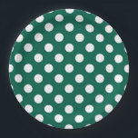 Weiße Polka-Punkte auf Salbei grün Pappteller<br><div class="desc">Weiße Polka-Punkte auf Salbei grün</div>