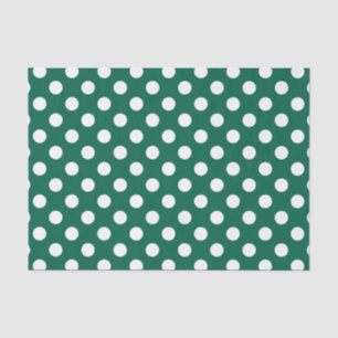 Weiße Polka-Punkte auf Salbei grün Seidenpapier