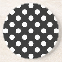 Weiße Polka Punkte auf schwarz