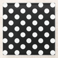 Weiße Polka Punkte auf schwarz