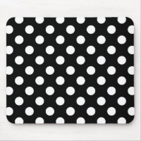 Weiße Polka Punkte auf schwarz