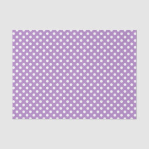 Weiße Polka-Punkte auf Thistle Lila Seidenpapier