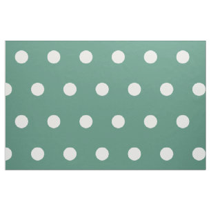 Weiße Polka-Punkte auf tiefem Aquamarinen Stoff