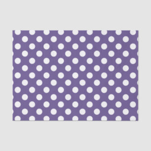 Weiße Polka-Punkte auf Ultraviolett Seidenpapier