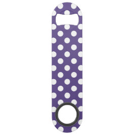 Weiße Polka-Punkte auf Ultraviolett Speedflaschenöffner