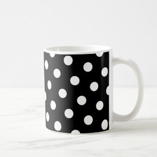 Weiße Polka-Punkte Kaffeetasse