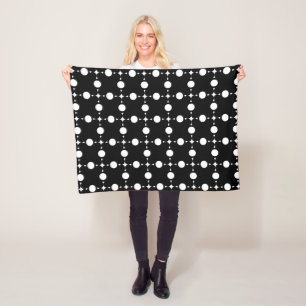 Weiße Polka-Punkte, Polka-Dot-Muster, Punkte, gepu Fleecedecke