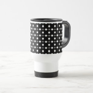 Weiße Polka-Punkte, Polka-Dot-Muster, Punkte, gepu Reisebecher