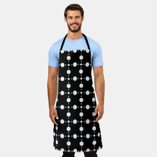 Weiße Polka-Punkte, Polka-Dot-Muster, Punkte, gepu Schürze