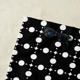 Weiße Polka-Punkte, Polka-Dot-Muster, Punkte, gepu Strandtuch