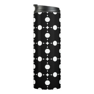 Weiße Polka-Punkte, Polka-Dot-Muster, Punkte, gepu Thermosbecher
