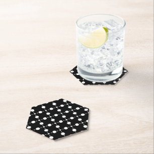 Weiße Polka-Punkte, Polka-Dot-Muster, Punkte, gepu Untersetzer