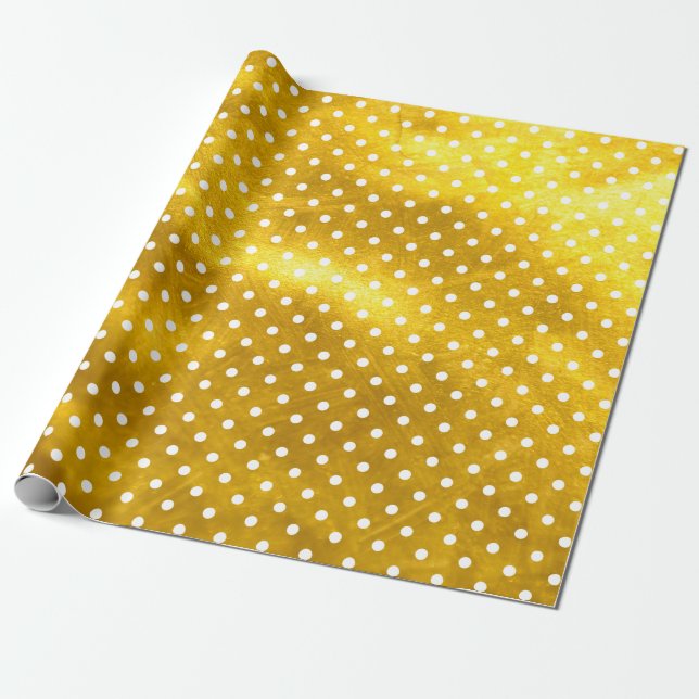 Weiße Polka-Punkte und rostige Geschenkpapier (Ungerollt)