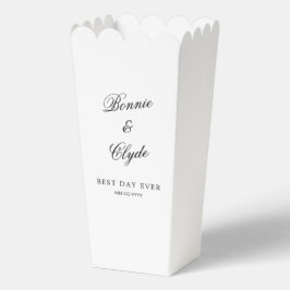 Weiße Popcorn-Geschenkbox für stilvolle Party-Even Geschenkschachtel