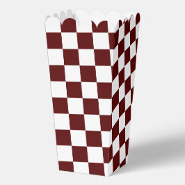 Weiße Popcorntüten mit marinequadratischem Muster Geschenkschachtel